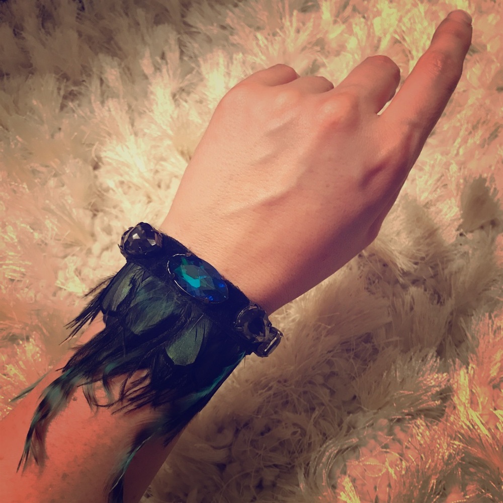 Handmade feather bracelet